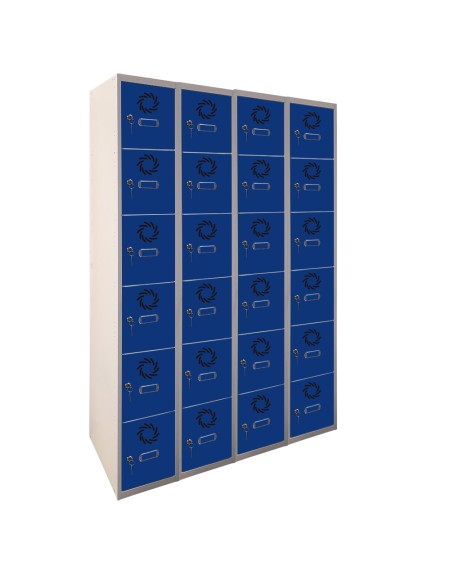 Taquilla Metálica 6 Puertas 4 Cuerpos